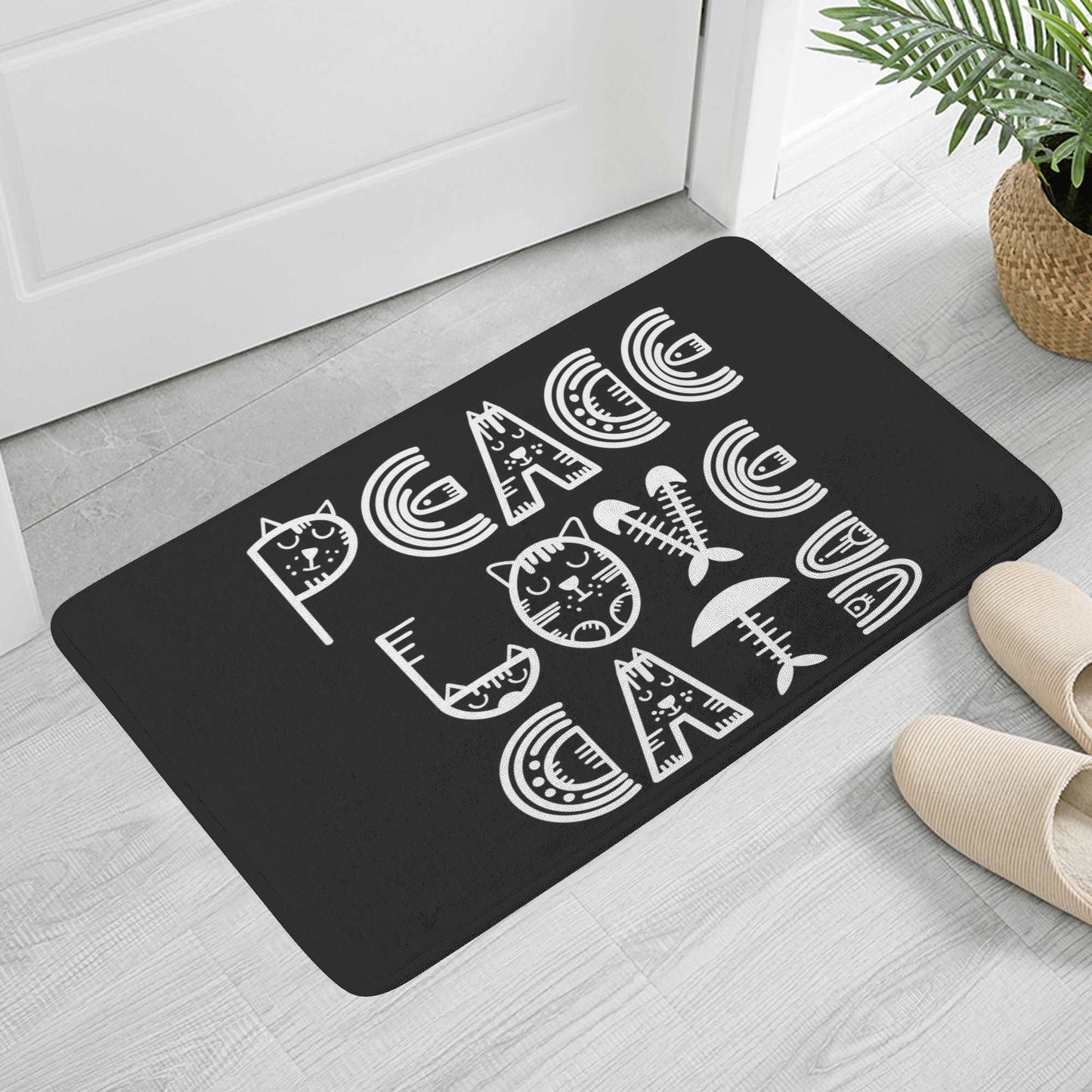 Peace Love Cat Pet Mat