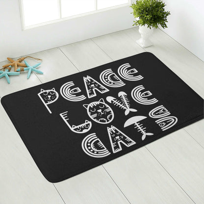 Peace Love Cat Pet Mat