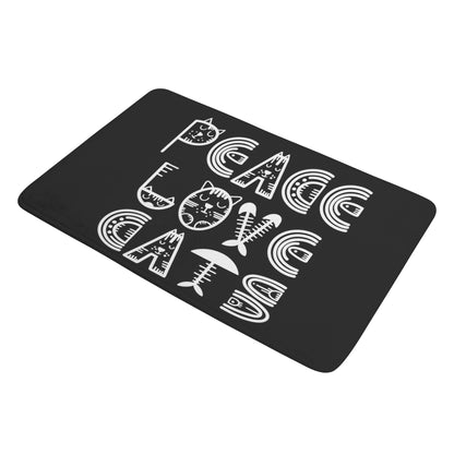 Peace Love Cat Pet Mat