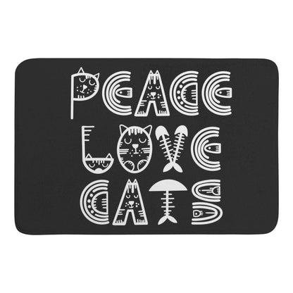 Peace Love Cat Pet Mat