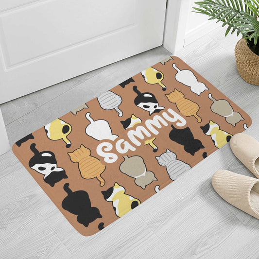 Top View Cat Pet Food Mat