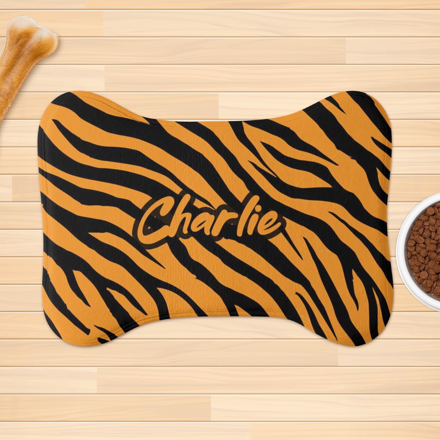 Tiger Stripes Pet Food Mat