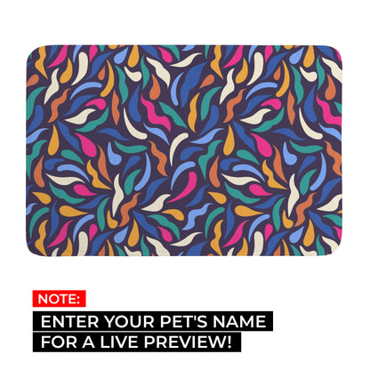 Beautiful Abstract Pattern Pet Food Mat