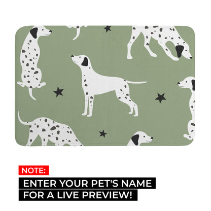 Cute Dalmatian Pattern Pet Food Mat