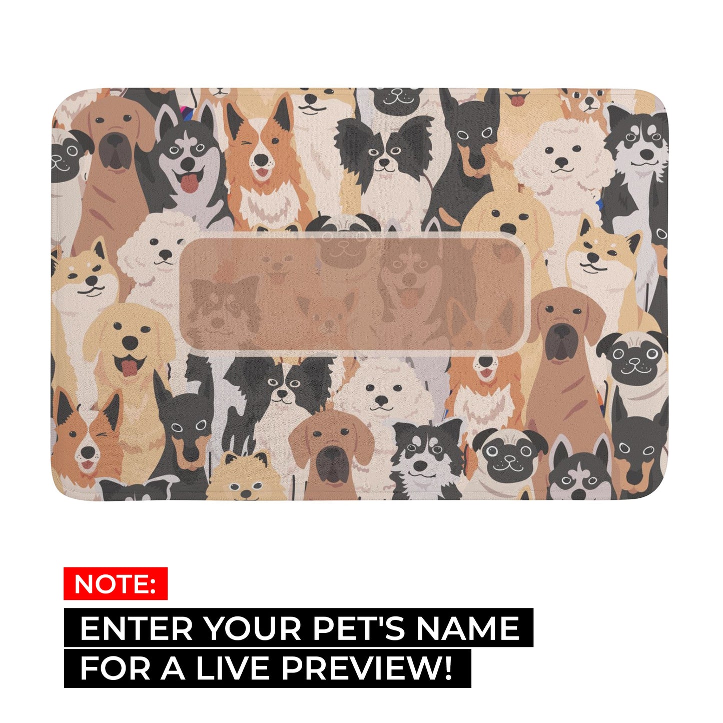 Cute and Adorable Dog Doodle Pet Mat