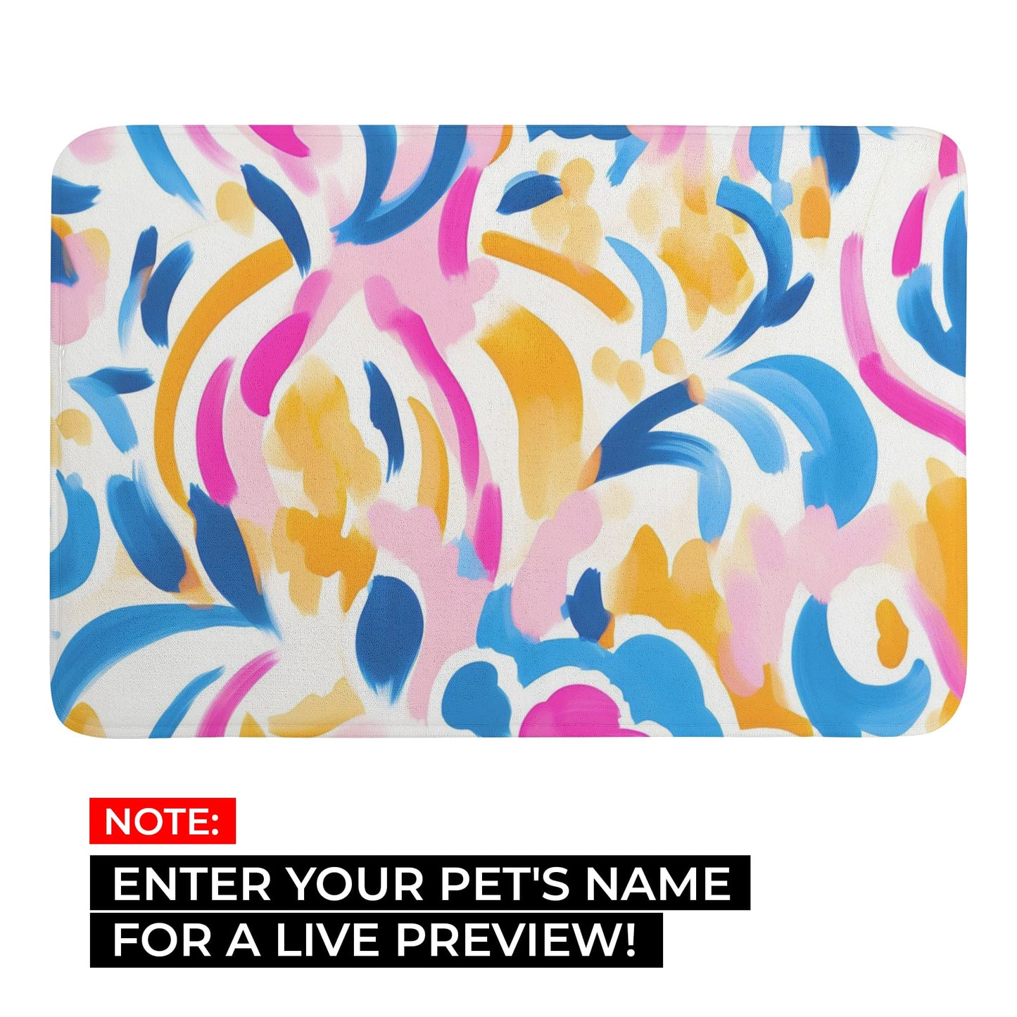 Pretty Abstract Pet Food Mat