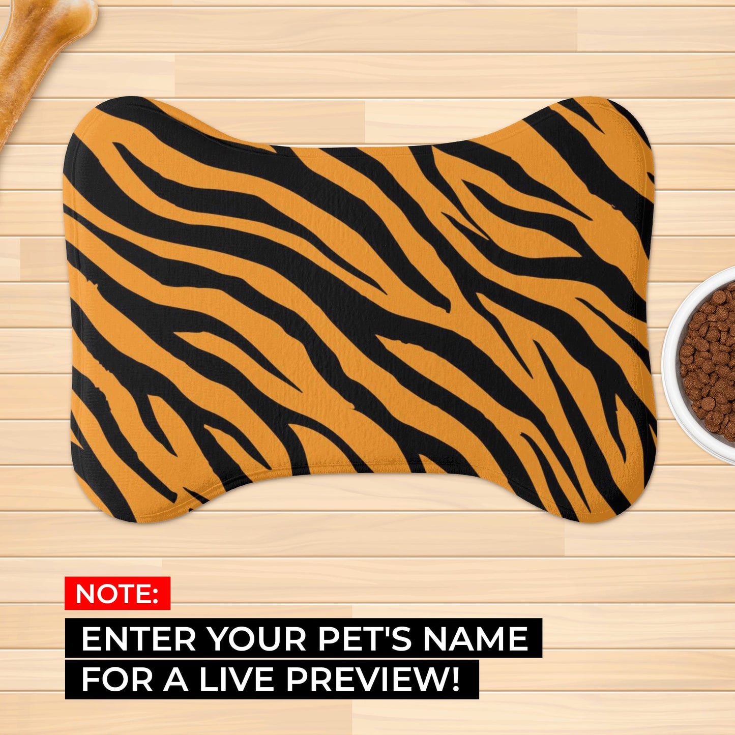 Tiger Stripes Pet Food Mat